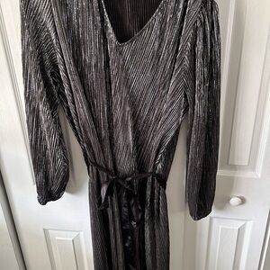 Pretty metallic flowy dress